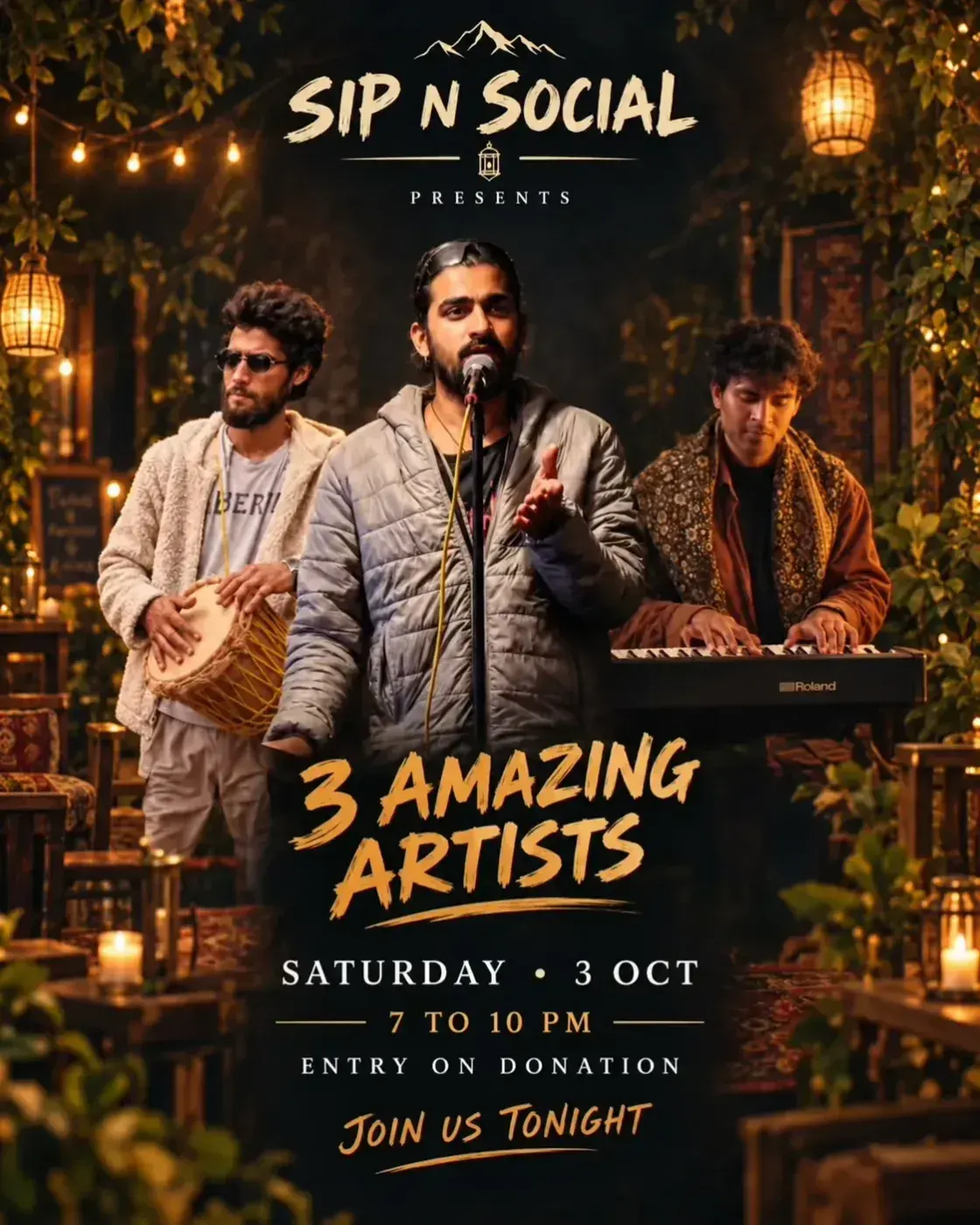 3 Amazing Artists - Live Music