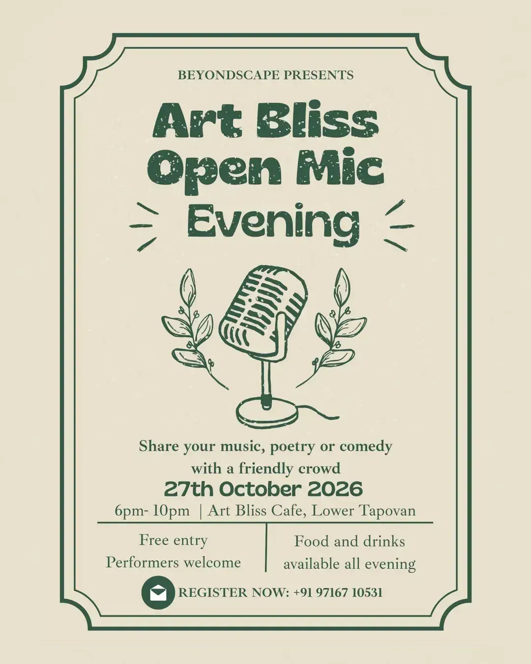 Art Bliss Open Mic Evening